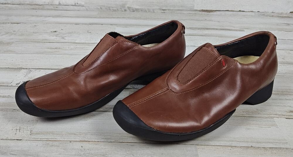 Wolky Women's Comfort Walking Shoes Brown Leather Slip On EU 38 US 7.5